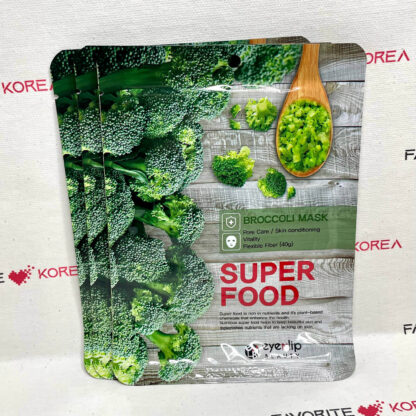 Маска тканевая питательная с экстрактом брокколи для лица Eyenlip Super Food Broccoli Mask 23ml